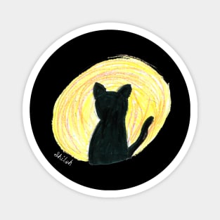 Black Cat by Shiloh - Homeschool Art Class 2021/22 Art Supplies Fundraiser Magnet